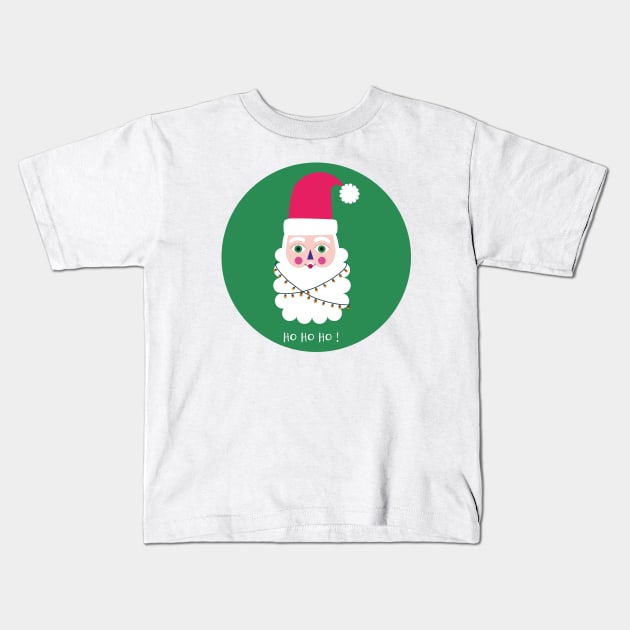 Hohoho santa claus merry Christmas Kids T-Shirt by sugarcloudlb-studio